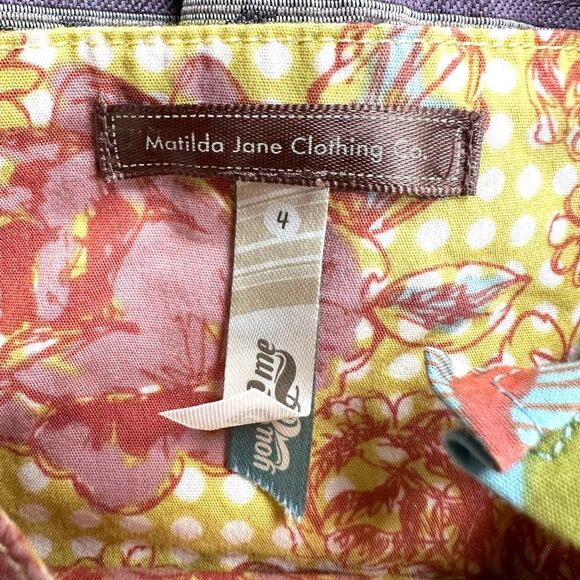 Matilda Jane Leona Dress You and Me Scottie Dog Apron Dress Size 4 - Picture 8 of 16